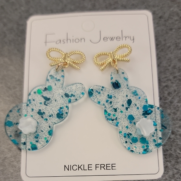 Fashion Jewelry Jewelry - Fashion Jewelry Blue and Gold Dangle Earrings